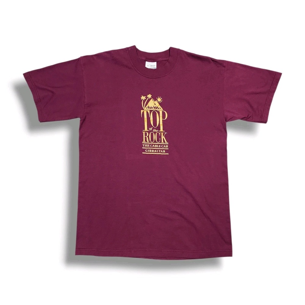 VINTAGE SCREEN STARS TOP OF THE ROCK THE CABLE CAR GIBRALTAR T-SHIRT Men's M